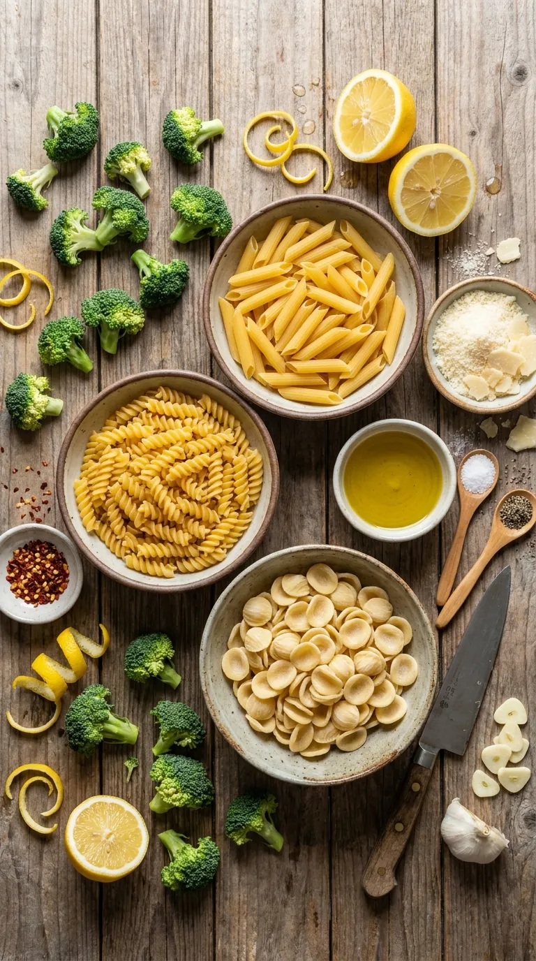 Lemon Broccoli Pasta Ingredients