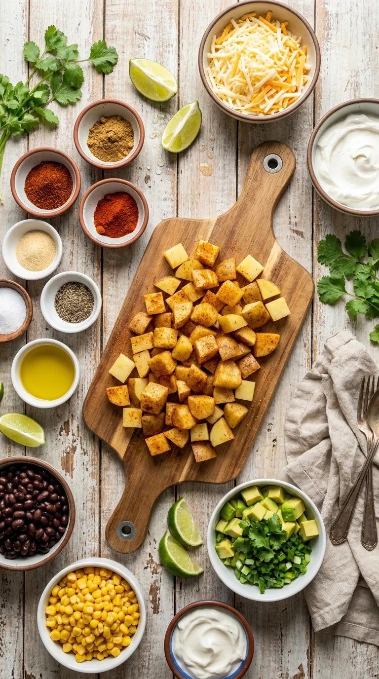 LOADED FIESTA POTATO BOWLS ARE ULTIMATE COMFORT 2 Loaded Fiesta Potato Bowls Ingredients