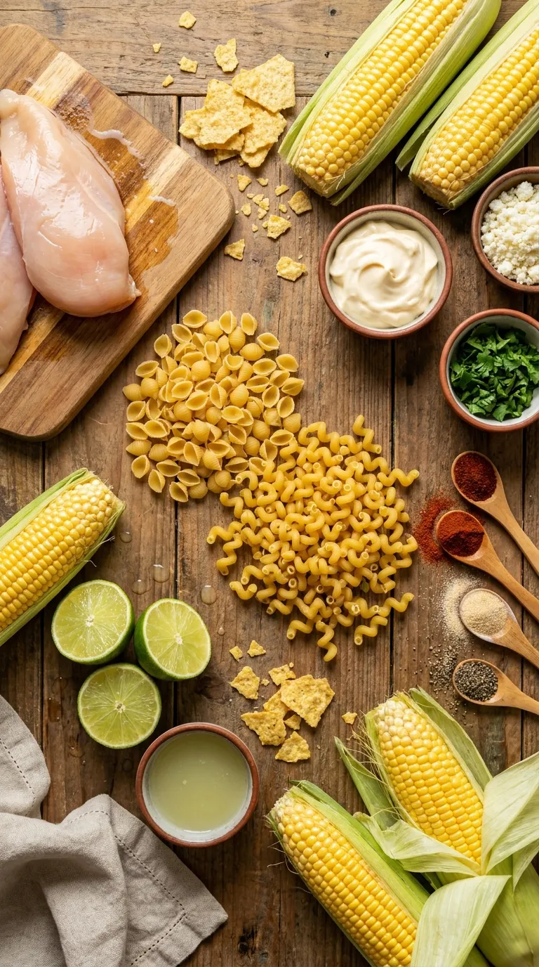 Mexican Street Corn Chicken Pasta Salad Ingredients