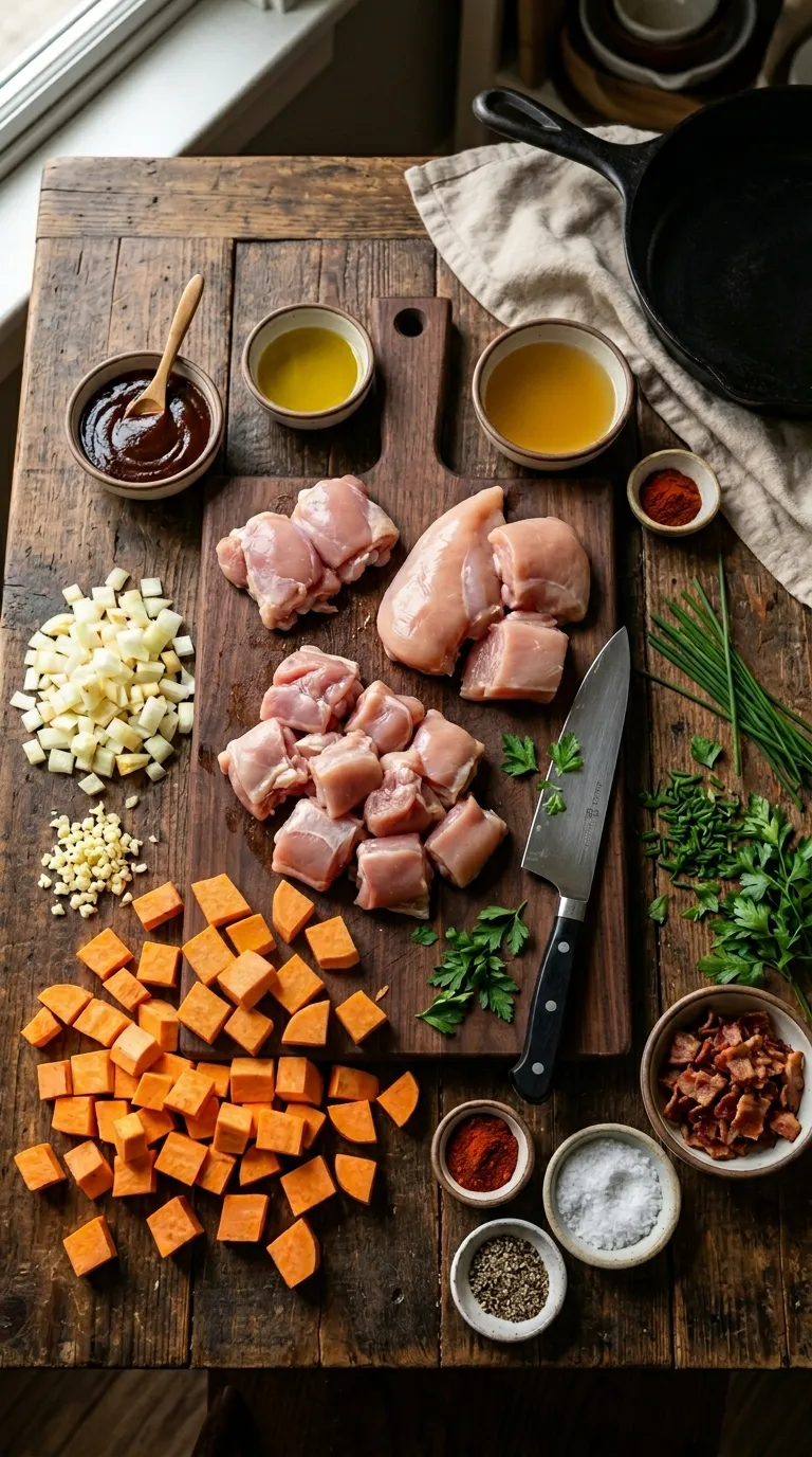 BBQ Chicken Sweet Potato Skillet Ingredients