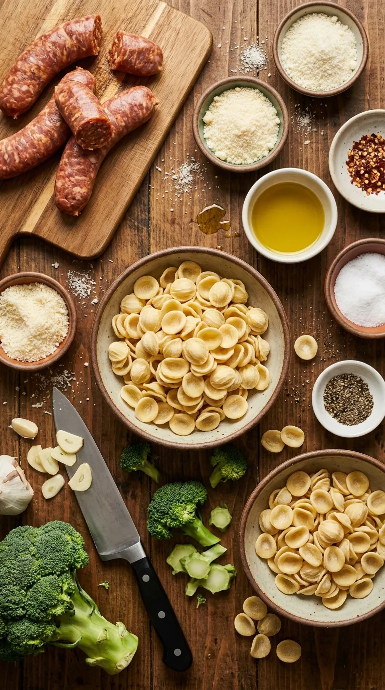 ORECCHIETTE WITH SAUSAGE AND BROCCOLI ONE POT MEAL 2 Orecchiette With Sausage and Broccoli Ingredients