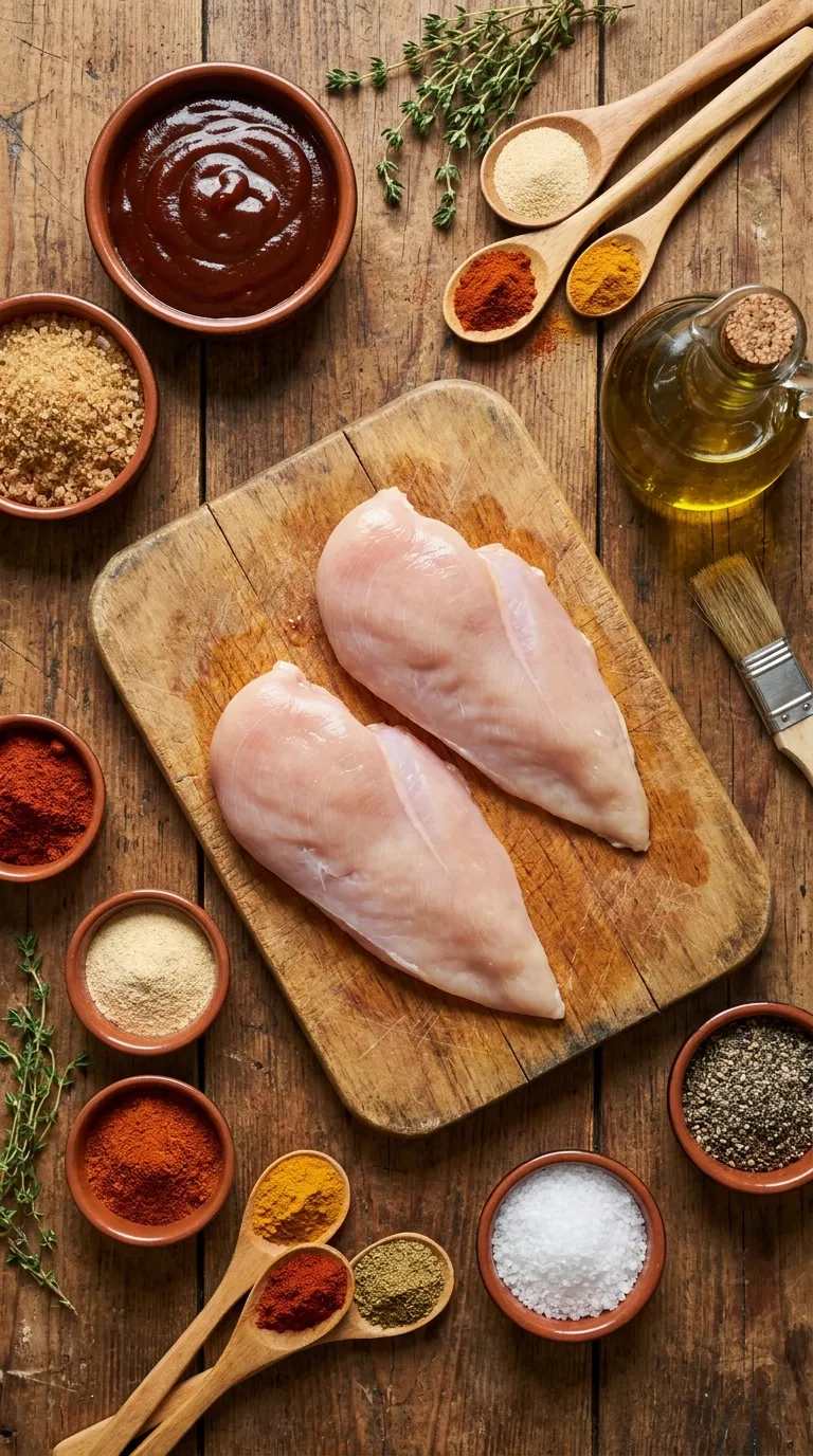 OVEN BAKED BBQ CHICKEN BREASTS JUICY PERFECTION 2 Oven Baked BBQ Chicken Breasts Ingredients