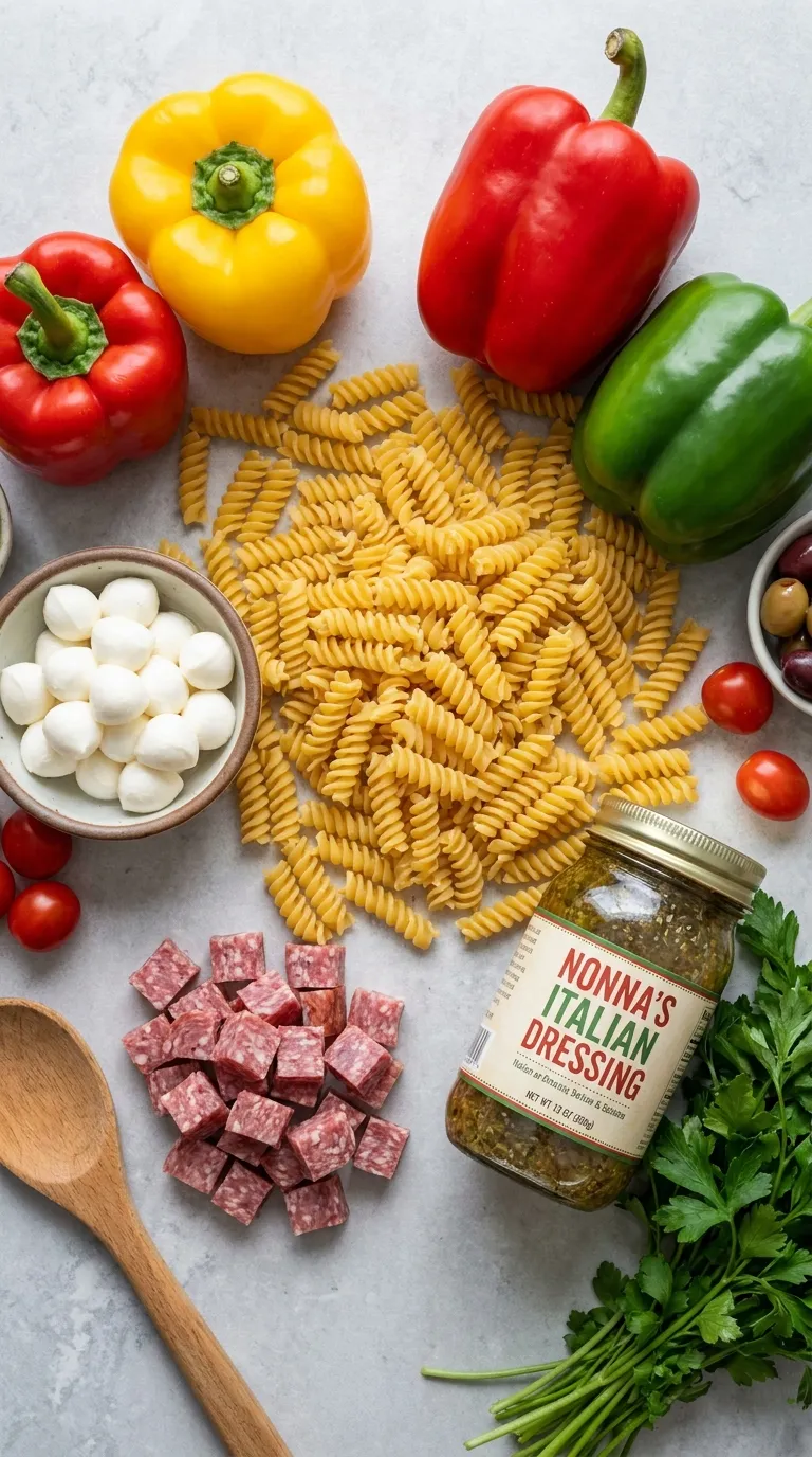 Pasta Salad with Italian Dressing Ingredients