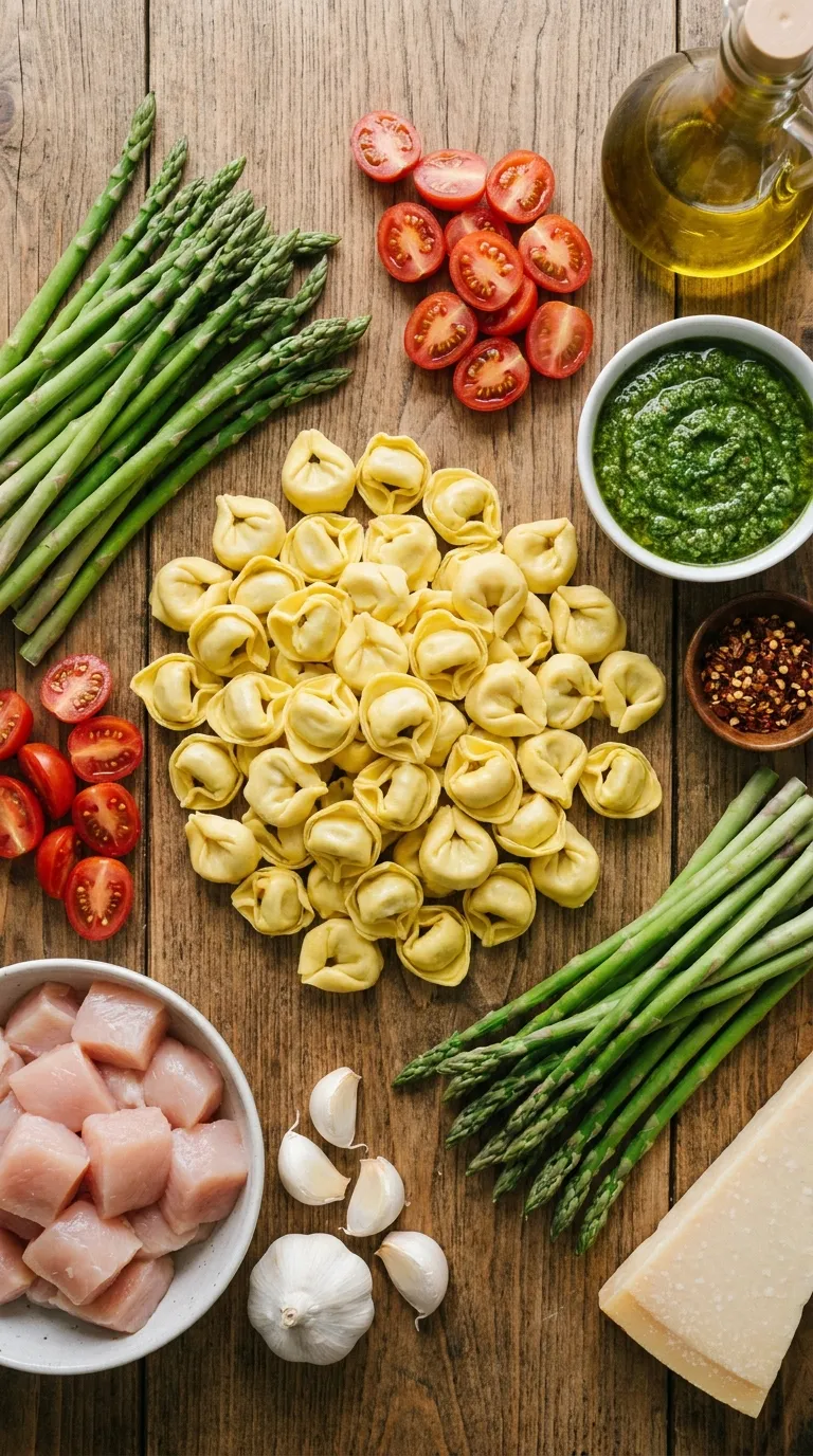 Pesto Chicken Tortellini and Veggies Ingredients
