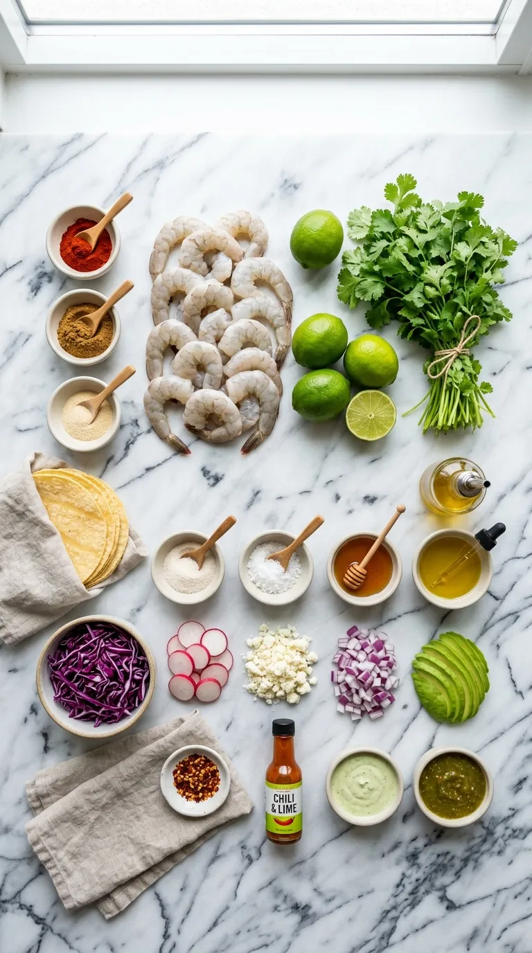 SHRIMP TACOS BEST ZESTY STREET STYLE FLAVOR 2 Shrimp Tacos Ingredients