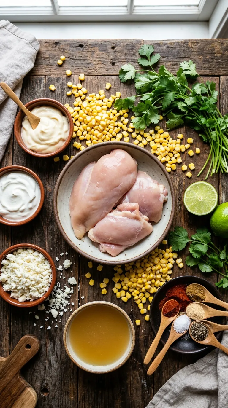 Slow Cooker Street Corn Chicken Ingredients