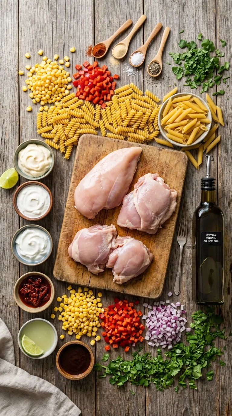 SMOKY CHIPOTLE CHICKEN PASTA SALAD RECIPE 2 Chipotle Chicken Pasta Salad Ingredients