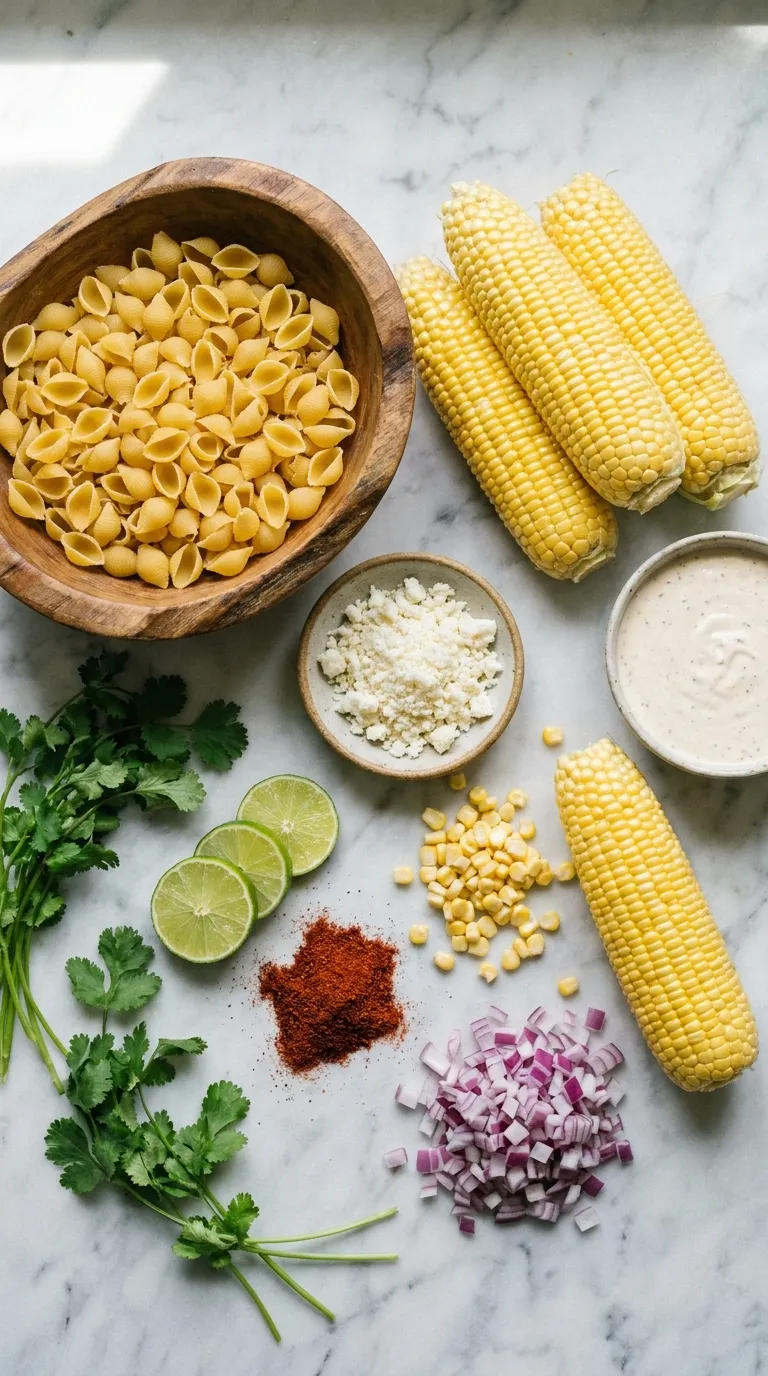 Mexican Street Corn Pasta Salad Ingredients
