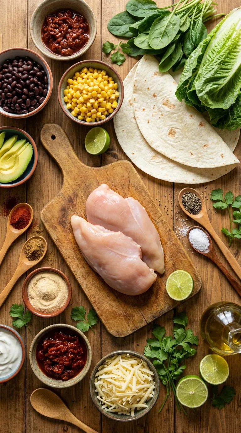 Southwest Chicken Wraps Ingredients