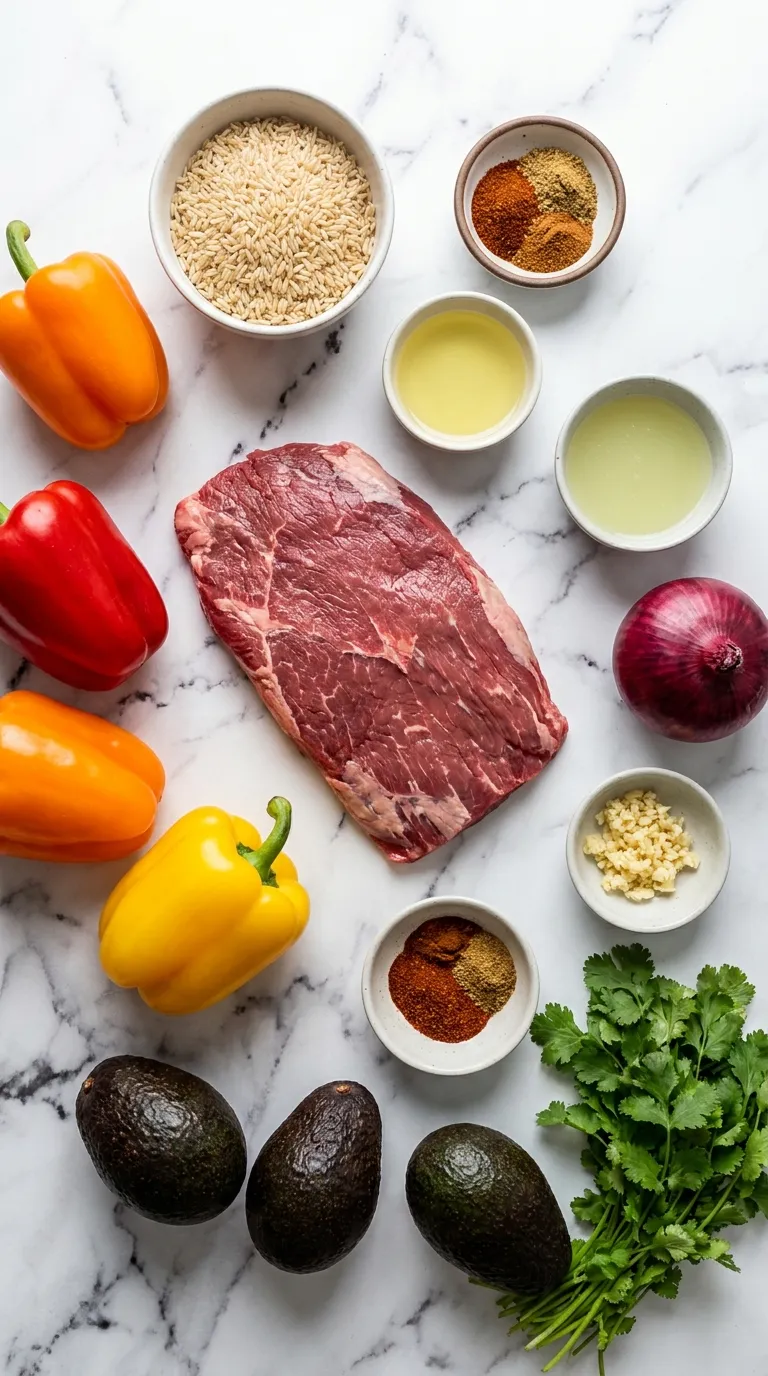 Steak Fajita Bowls Ingredients