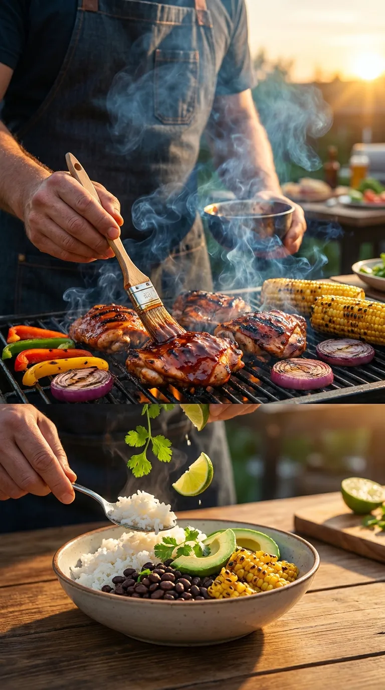 How to Make BBQ Chicken Bowls