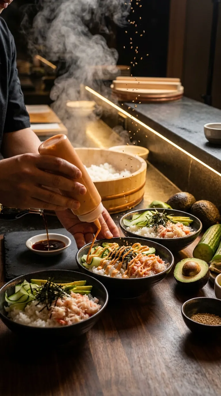 How to Make California Roll Sushi Bowls