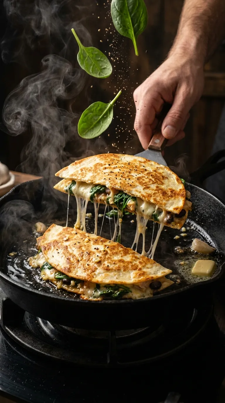 CHEESY SPINACH QUESADILLAS A QUICK FIX 3 How to Make Cheesy Spinach Quesadillas