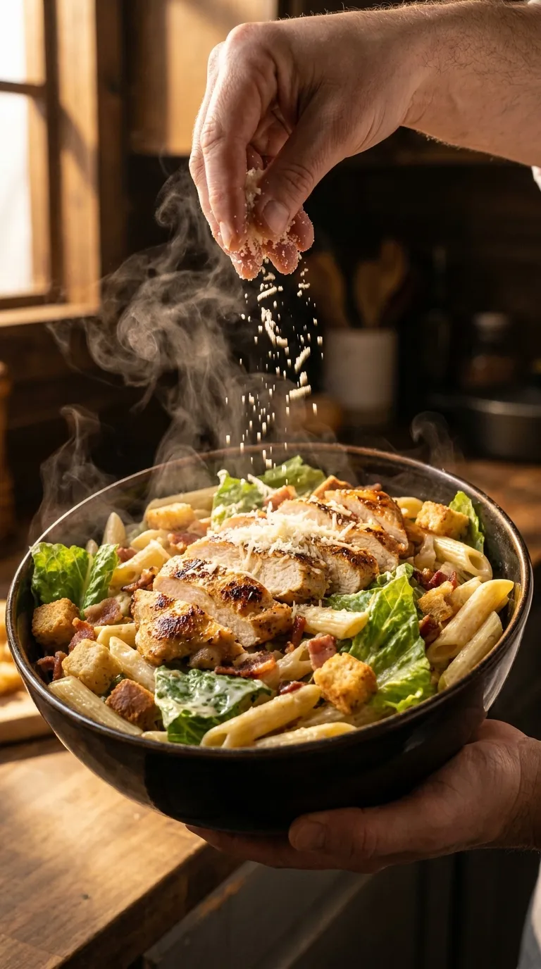 CHICKEN CAESAR PASTA SALAD MADE EASY 3 How to Make Chicken Caesar Pasta Salad