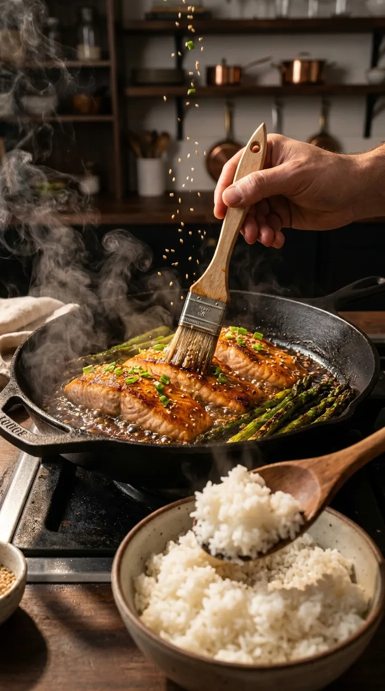 How to Make Honey Glazed Salmon Bowl