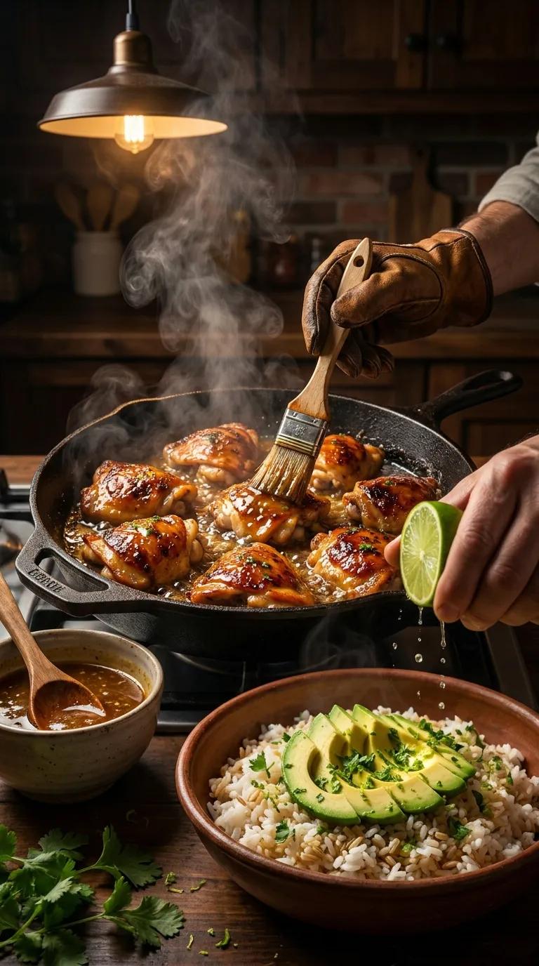 HONEY LIME CHICKEN OVER AVOCADO RICE 3 How to Make Honey Lime Chicken Over Avocado Rice