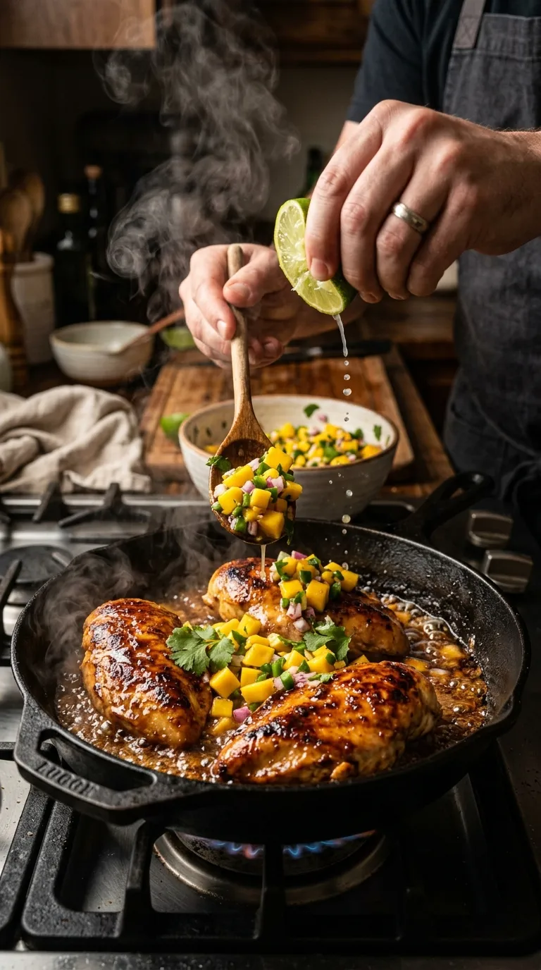 How to Make Honey Lime Chicken With Mango Salsa