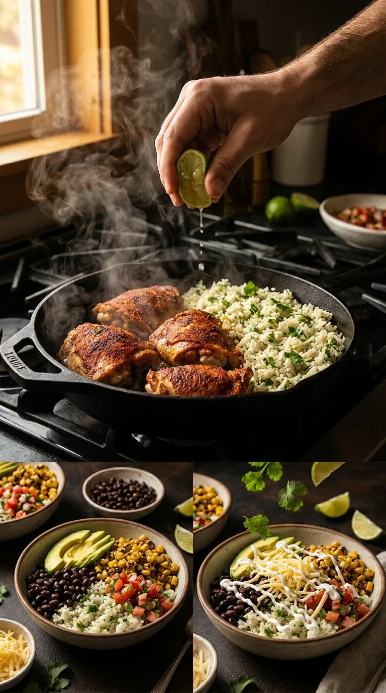 How to Make Loaded Chicken Burrito Bowl