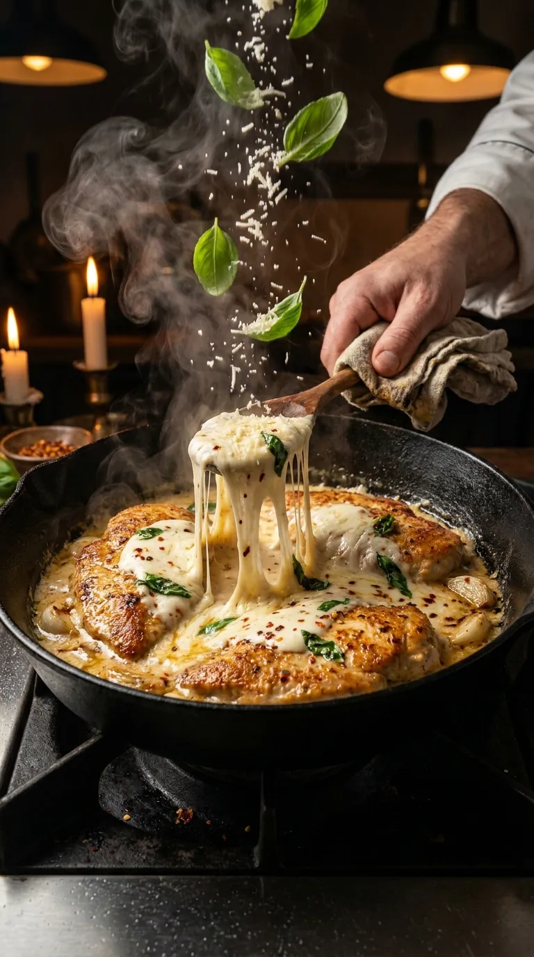 How to Make Mozzarella Chicken in Basil Cream Sauce