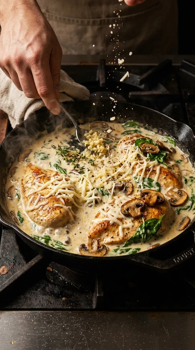 THIS CHICKEN SPINACH MUSHROOM BAKE IS AMAZING 3 How to Make Low-Carb Chicken Spinach Mushroom Bake