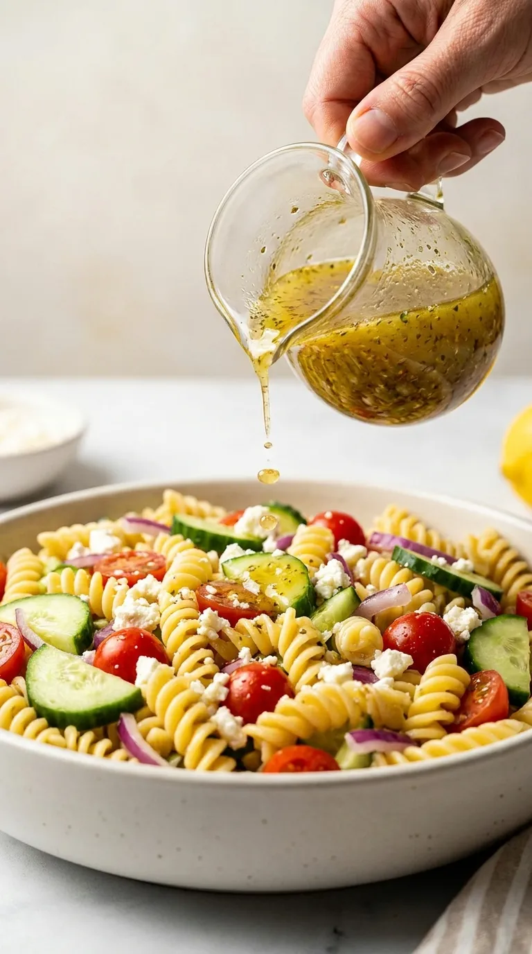 How to Make Feta Mediterranean Pasta Salad