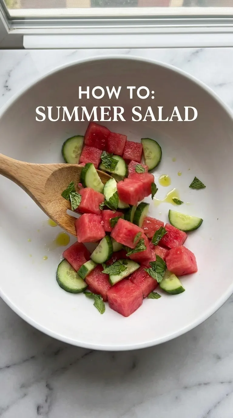 How to Make Watermelon Cucumber Salad