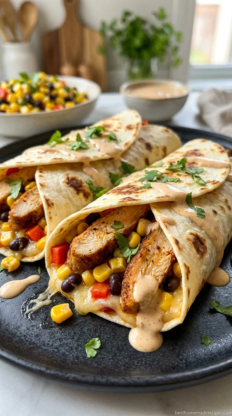 SOUTHWEST CHICKEN WRAPS A NUTRITIOUS FEAST