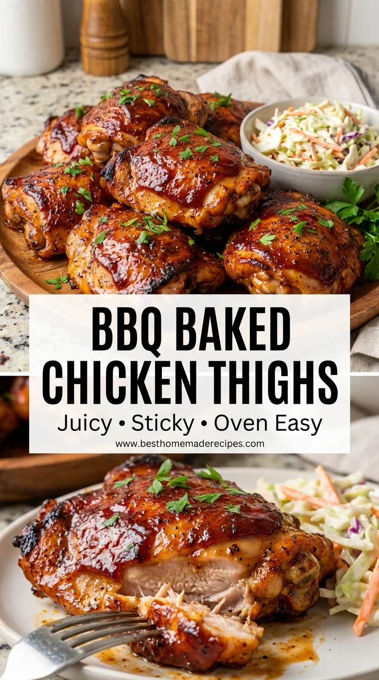BBQ BAKED CHICKEN THIGHS PERFECT CRISPY 4 BBQ Baked Chicken Thighs Recipe