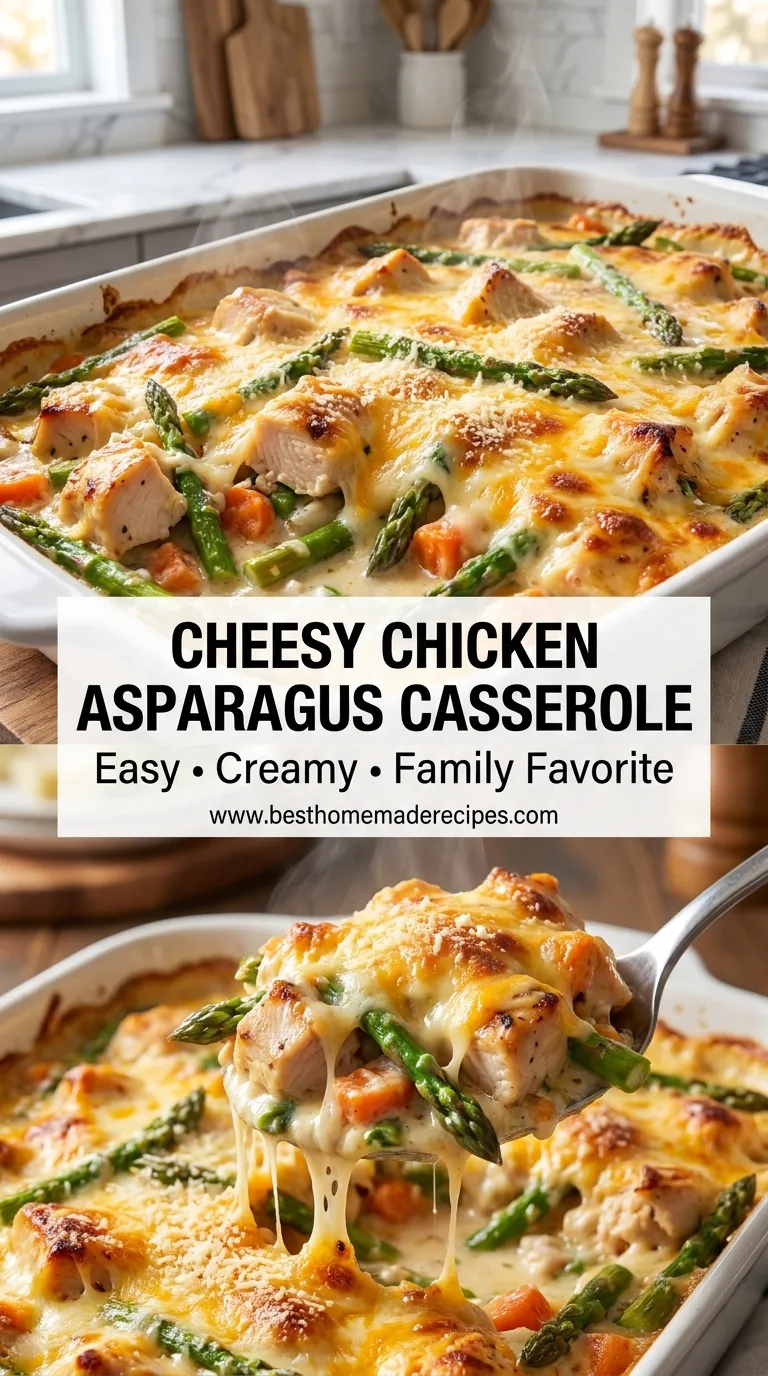 CHEESY CHICKEN ASPARAGUS CASSEROLE YOU WILL CRAVE 4 Cheesy Chicken Asparagus Casserole Recipe