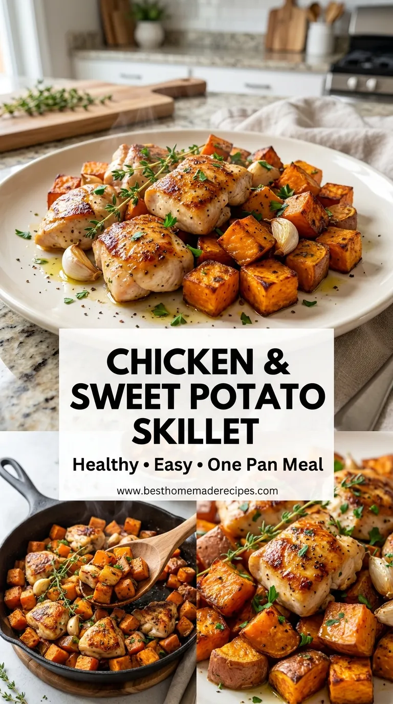 CHICKEN AND SWEET POTATO SKILLET EVERYONE LOVES 4 Chicken and Sweet Potato Skillet Recipe
