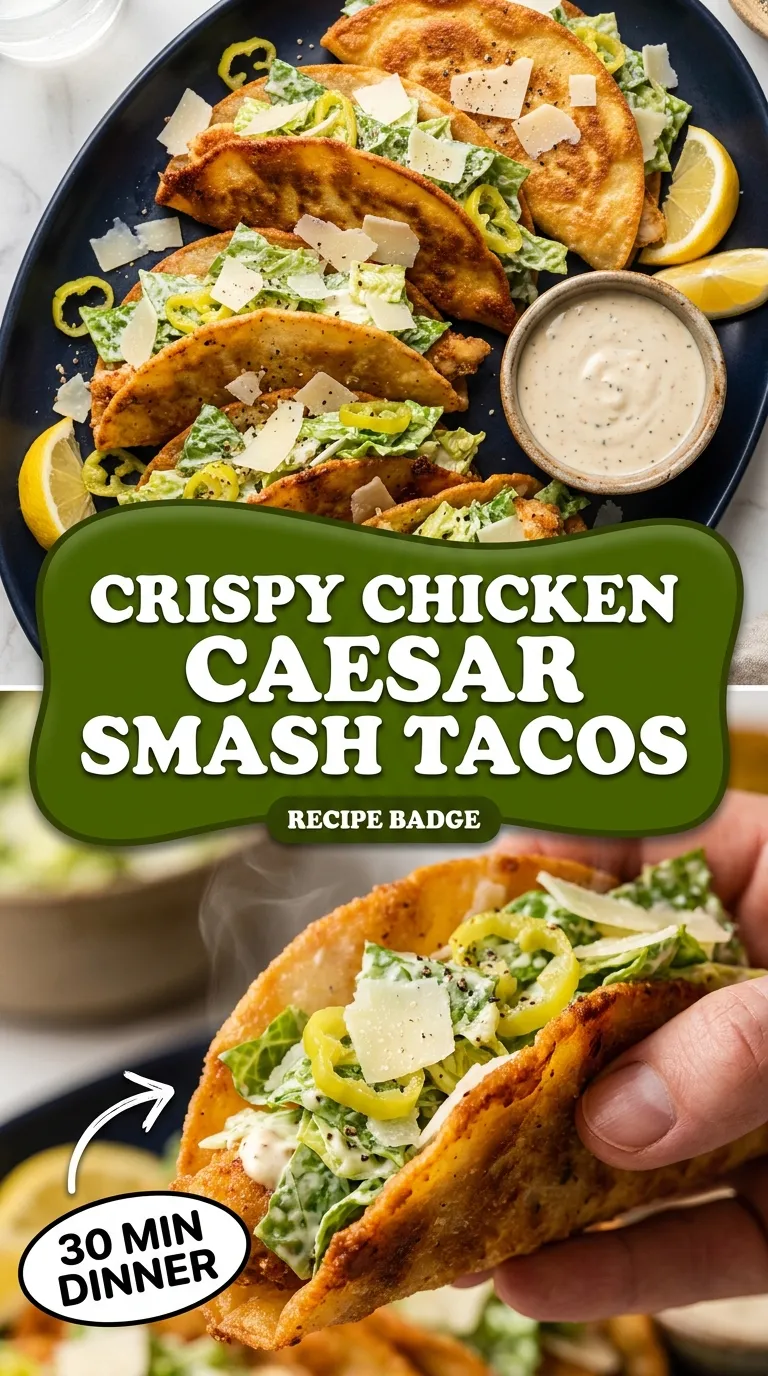 Crispy Chicken Caesar Smash Tacos Recipe