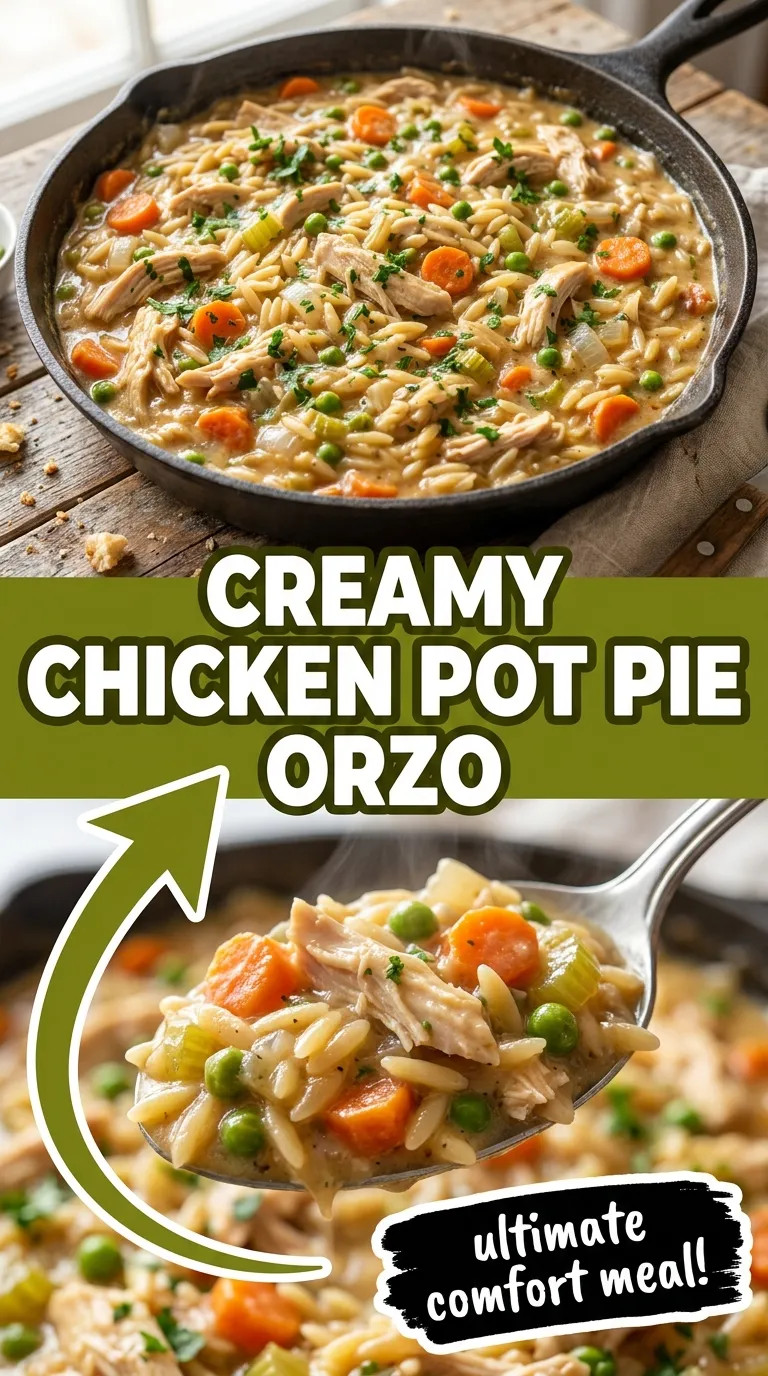Creamy Chicken Pot Pie Orzo Recipe