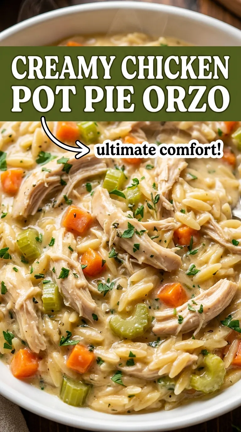 Creamy Chicken Pot Pie Orzo Recipe