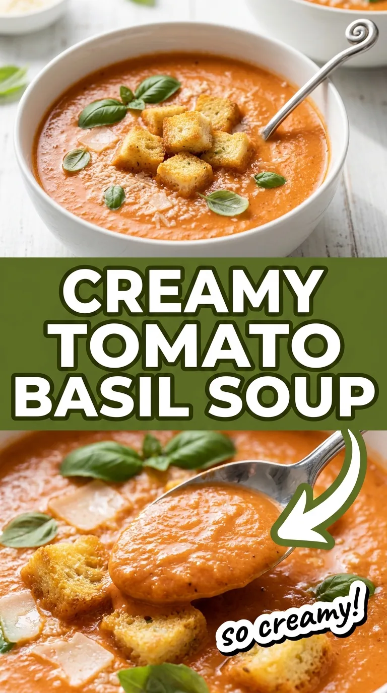 Creamy Tomato Basil Soup Recipe