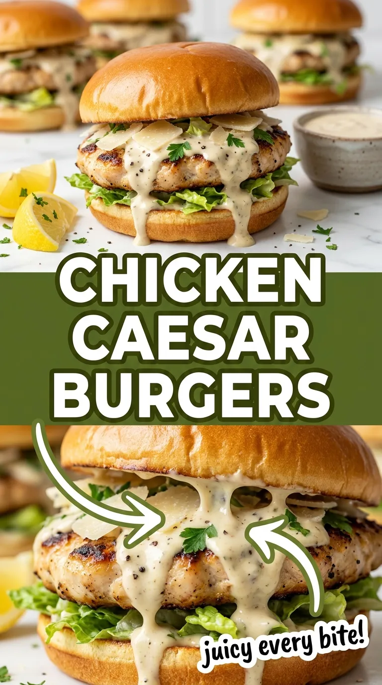 Chicken Caesar Burgers Recipe