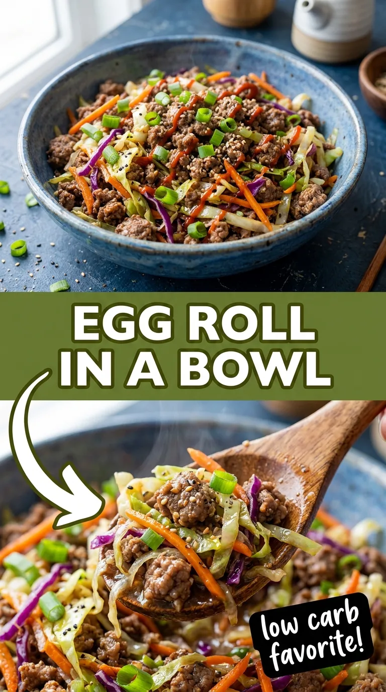 CRISPY EGG ROLL IN A BOWL LIGHT KETO 4 Egg Roll In A Bowl Recipe