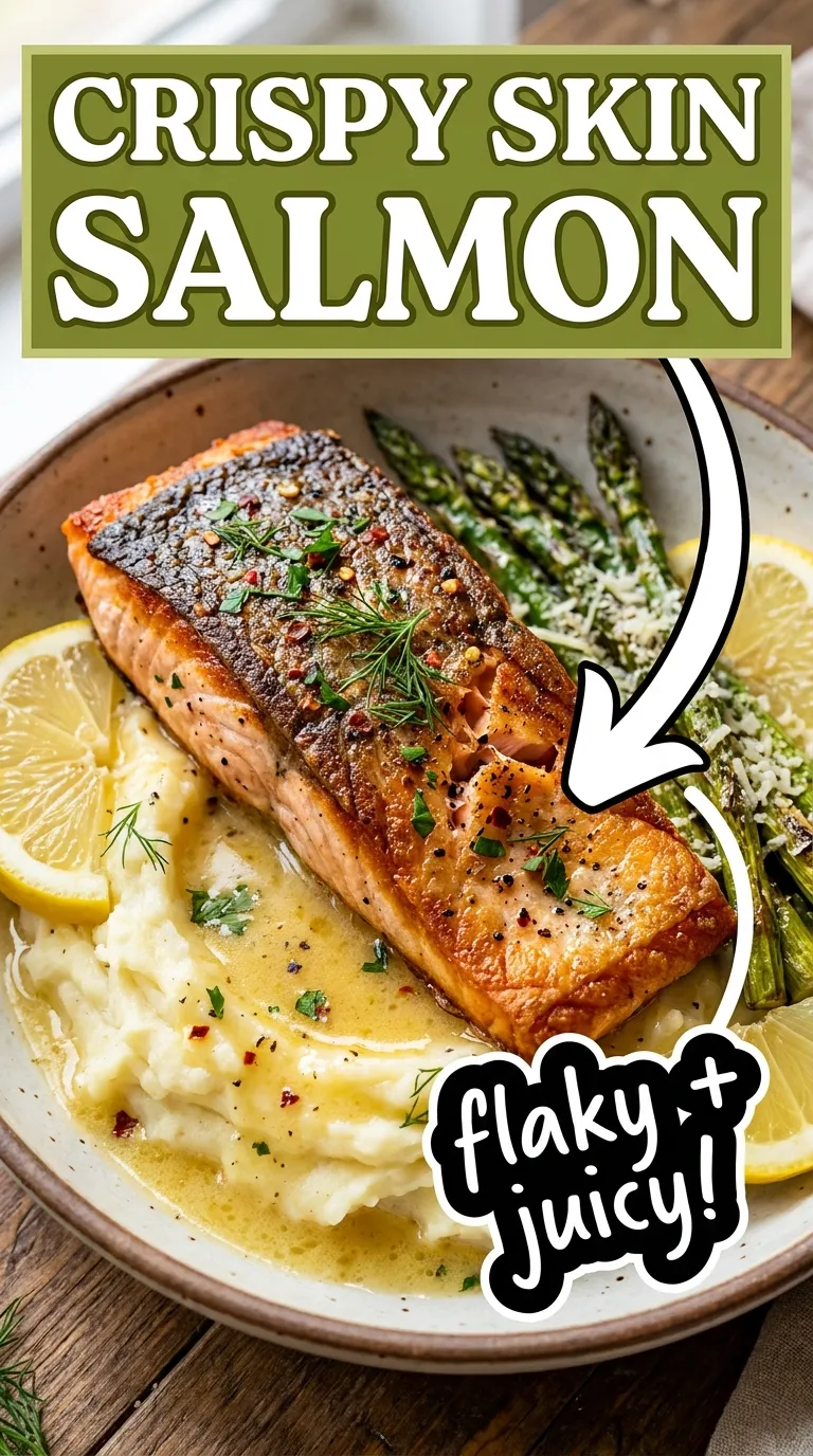 CRISPY SKIN SALMON WITH LEMON GARLIC BUTTER 4 Crispy Skin Salmon with Lemon Garlic Butter Recipe