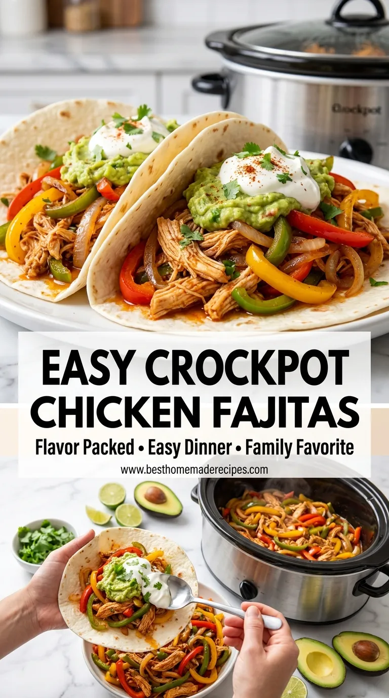 CROCKPOT CHICKEN FAJITAS FOR EASY DINNERS 4 Crockpot Chicken Fajitas Recipe