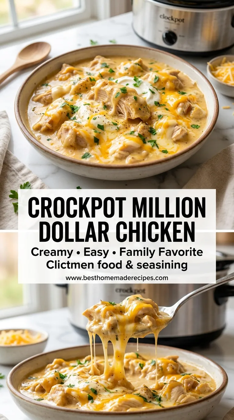 CROCKPOT MILLION DOLLAR CHICKEN YOU WILL LOVE 4 Crockpot Million Dollar Chicken Recipe