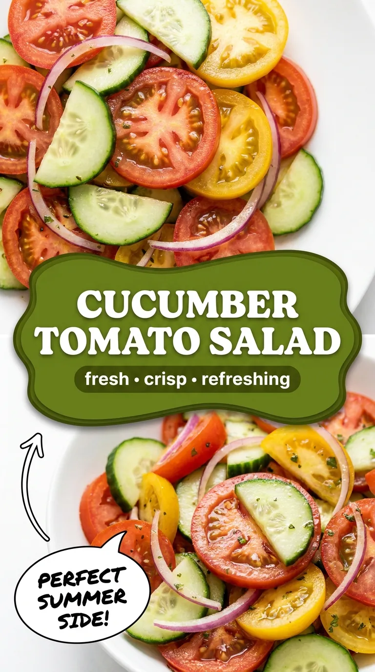 CUCUMBER TOMATO SALAD A LIGHT SUMMER CLASSIC 4 Cucumber Tomato Salad Recipe