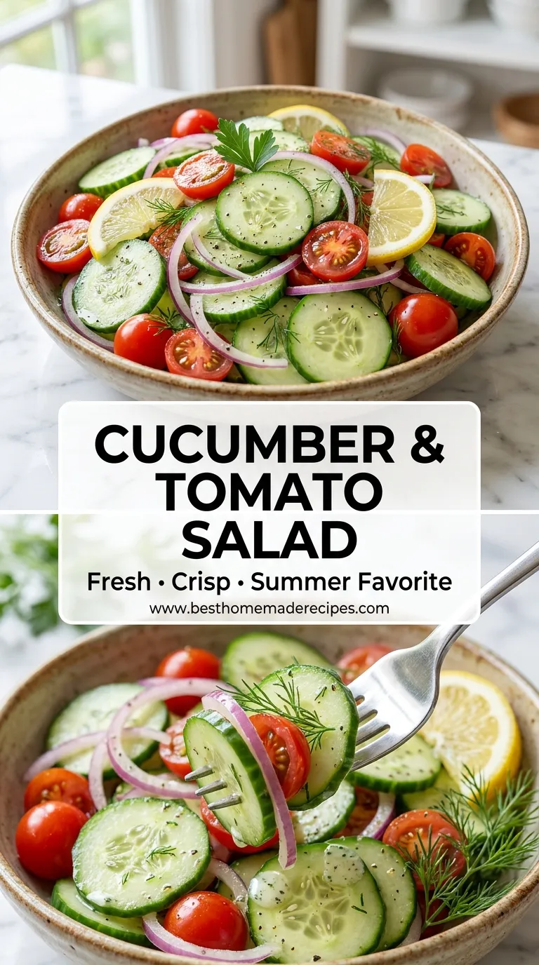 CUCUMBER TOMATO SALAD A SUMMER TWIST 4 Cucumber Tomato Salad Recipe