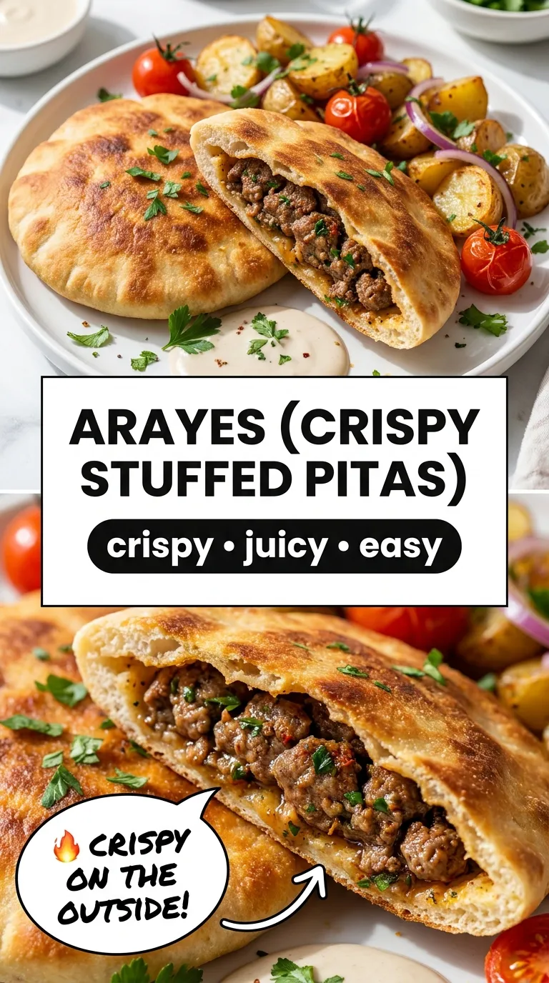 EXTRA CRISPY ARABIC ARYES STUFFED PITAS 4 Arayes Recipe