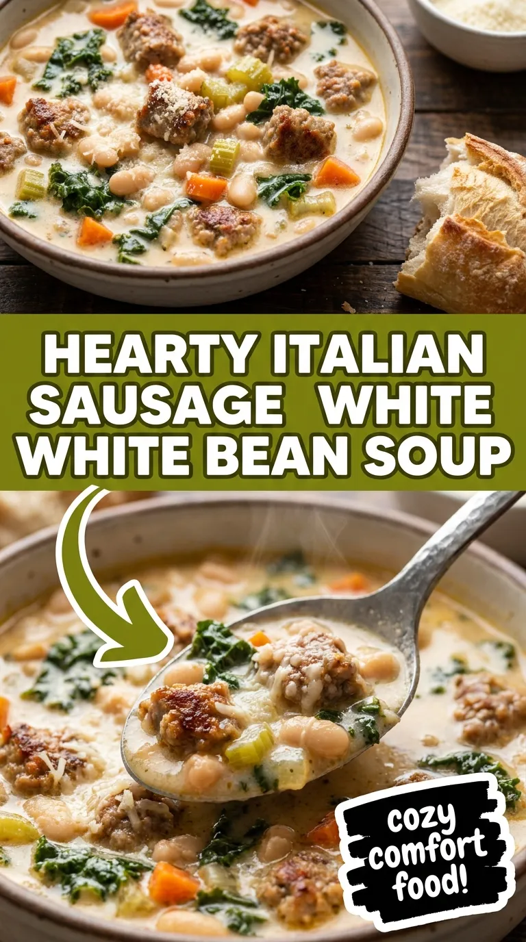 HEARTY ITALIAN SAUSAGE WHITE BEAN SOUP IN 45 MIN 4 Italian Sausage White Bean Soup Recipe