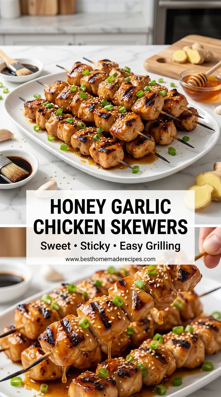 Honey Garlic Chicken Skewers Recipe