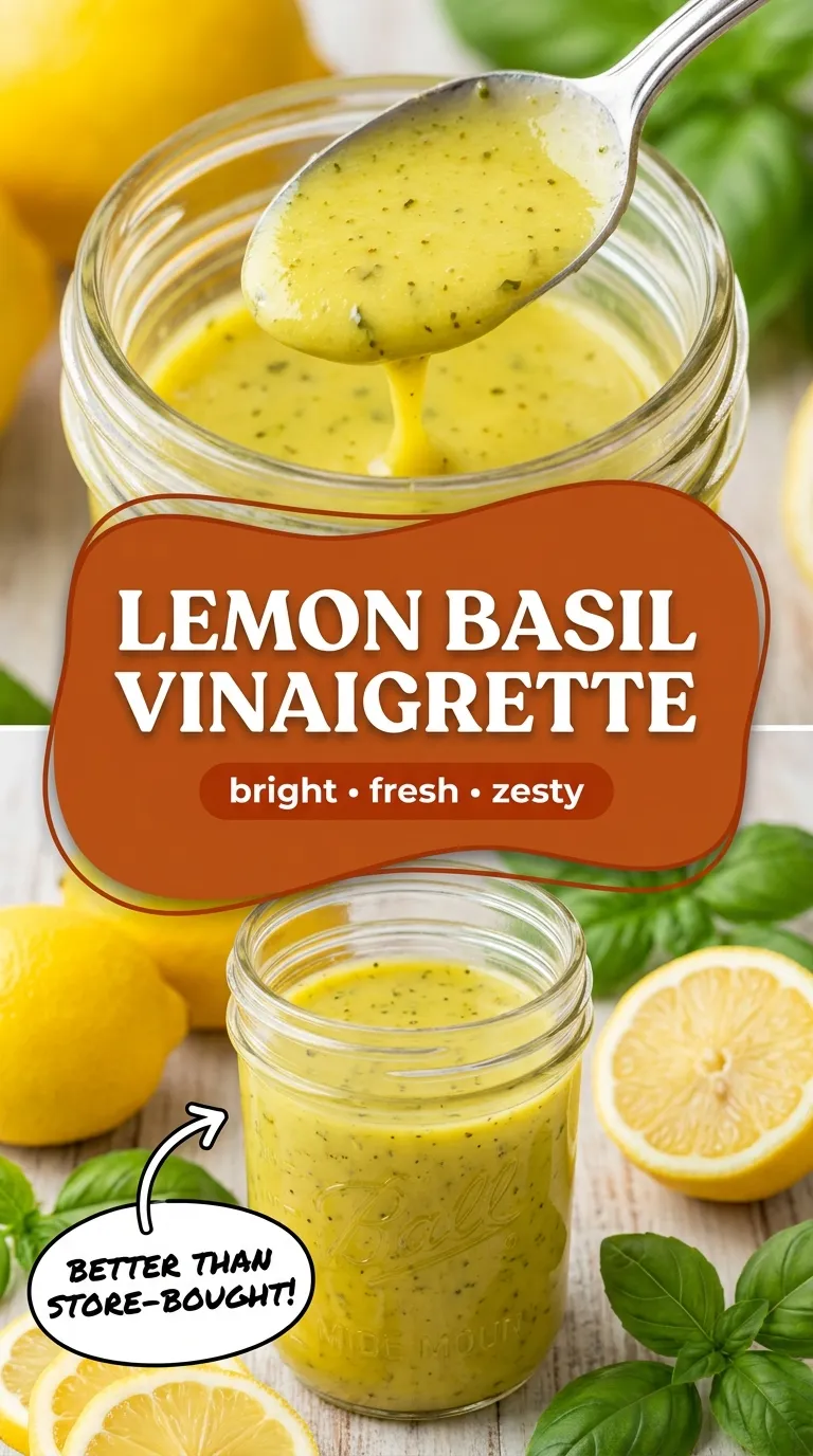 LEMON BASIL VINAIGRETTE DRESSING READY IN FIVE 4 Lemon Basil Vinaigrette Dressing Recipe