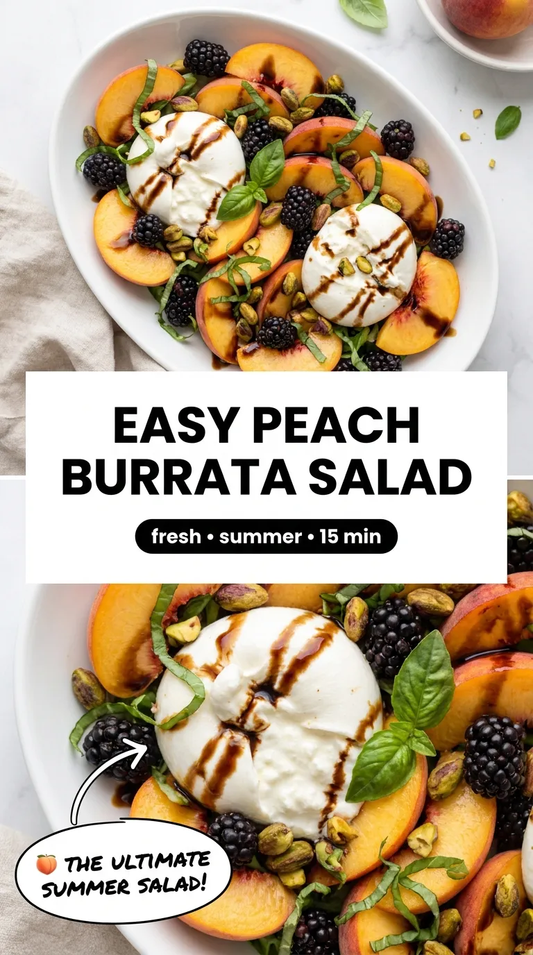 Peach Burrata Salad With Hot Honey Recipe