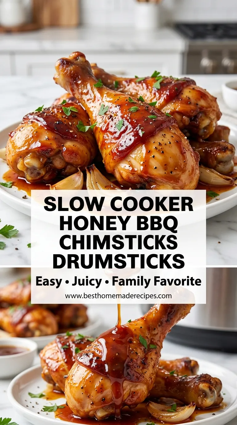 SLOW COOKER HONEY BBQ CHICKEN DRUMSTICKS ARE PERFECT 4 Slow Cooker Honey BBQ Chicken Drumsticks Recipe