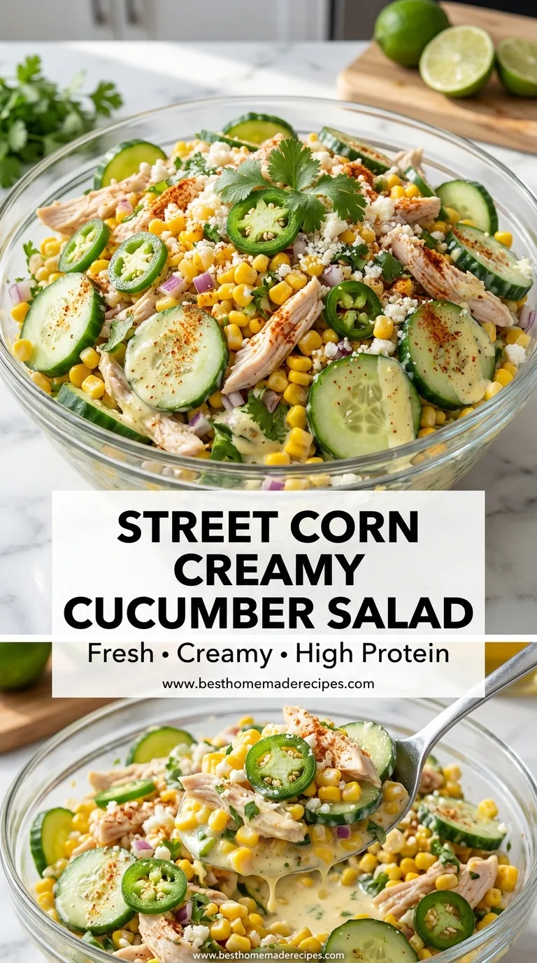 Street Corn Creamy Cucumber Salad Recipe