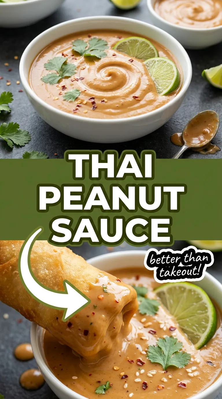 THAI PEANUT SAUCE READY IN FIVE MINUTES 4 Thai Peanut Sauce Recipe