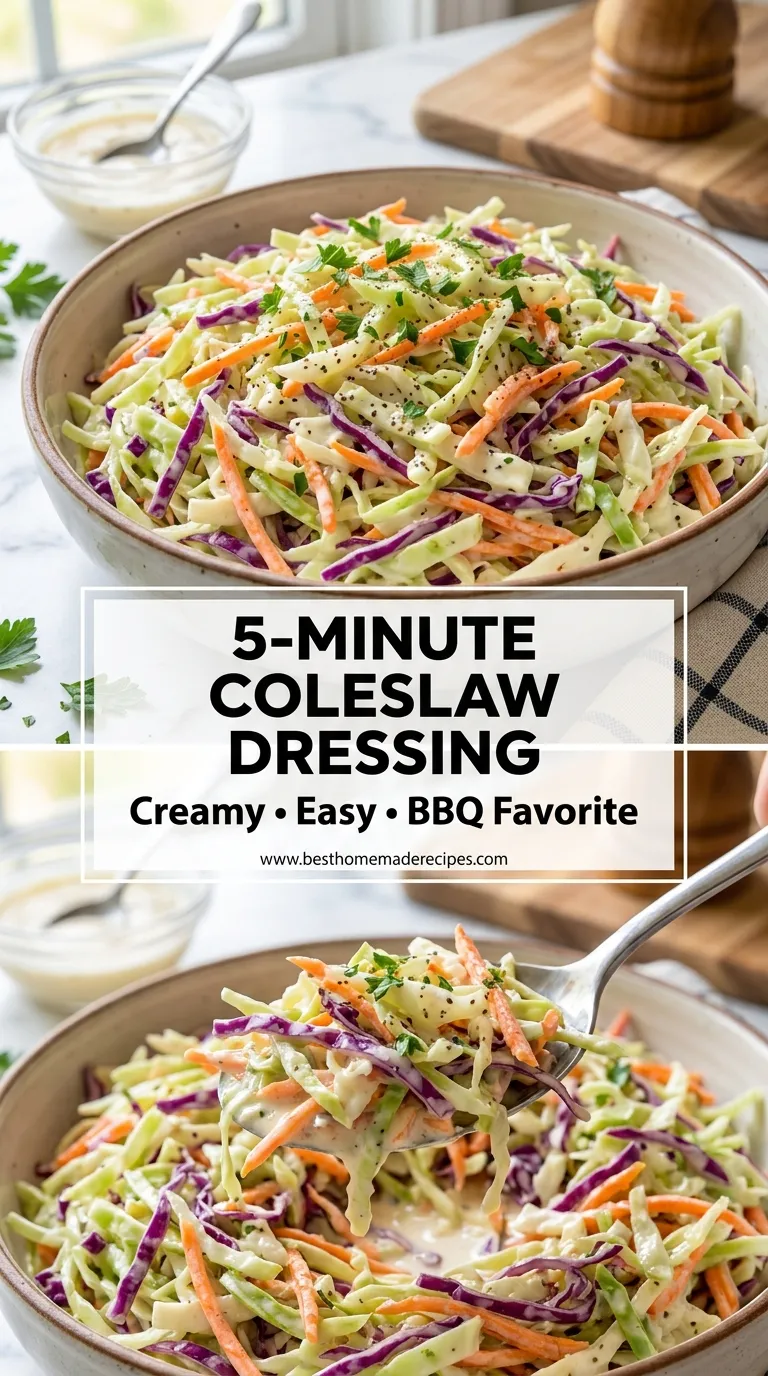 5-Minute Coleslaw Dressing Recipe